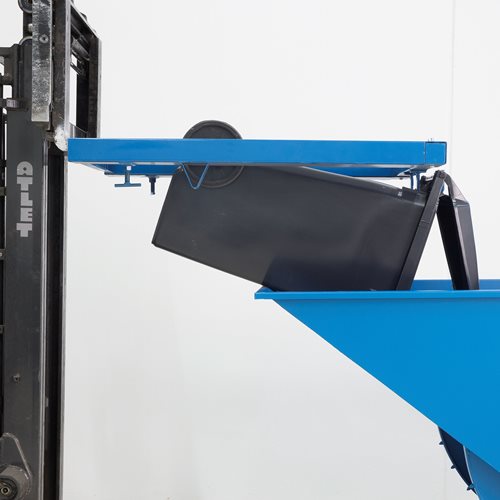 Handmatige containerkantelaar voor heftruck KT MAN Handmatige containerkantelaar voor heftruck KT MAN