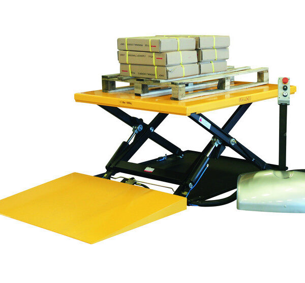 Laagprofielheftafel met oprijplaat – 1000 kg, 1450 × 1140 mm Laagprofielheftafel met oprijplaat – 1000 kg, 1450 × 1140 mm