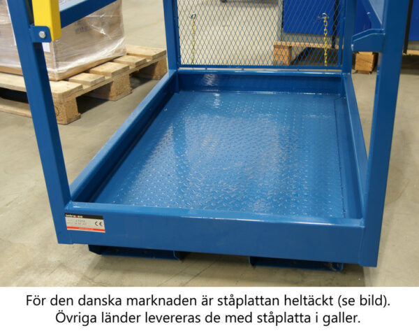 Werkkooi voor heftruck – 1200 × 800 mm, 1 persoon Werkkooi voor heftruck – 1200 × 800 mm, 1 persoon