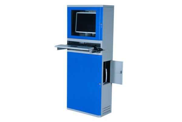 Computerkast voor flatscreen – blauw/grijs, 19 inch Computerkast voor flatscreen – blauw/grijs, 19 inch
