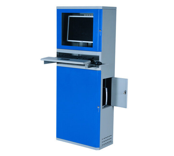 Computerkast voor flatscreen – blauw/grijs, 19 inch Computerkast voor flatscreen – blauw/grijs, 19 inch