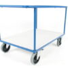 Zware platformwagen met 2 legborden – 1200 × 800 mm, 500 kg Zware platformwagen met 2 legborden – 1200 × 800 mm, 500 kg