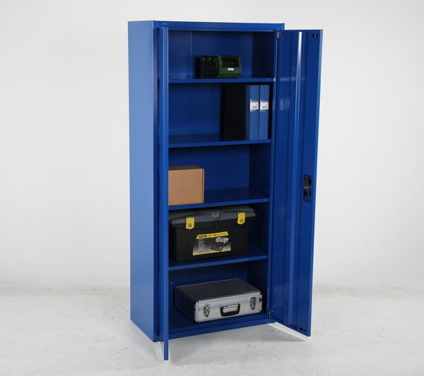 Stalen kast SWED 180 – 1800 × 800 × 400 mm, met 4 legborden Stalen kast SWED 180 – 1800 × 800 × 400 mm, met 4 legborden